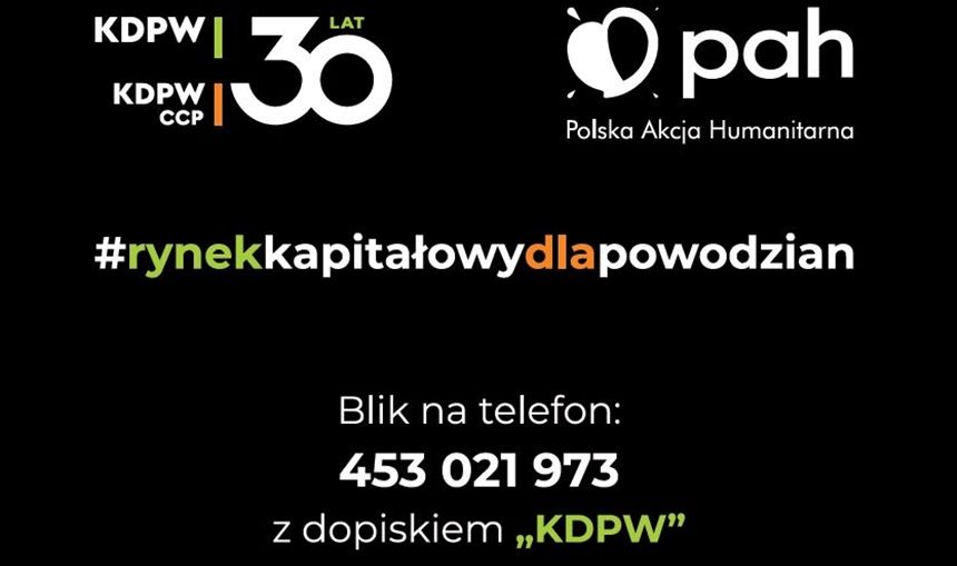 Zbiórka charytatywna na rzecz powodzian - KDPW